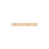 COLGADOR MADERA HAYA MACIZA 4 GANCHOS NATURAL