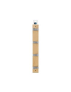 COLGADOR MADERA HAYA MACIZA 4 GANCHOS NATURAL 2