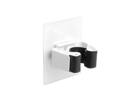 COLGADOR REMOVIBLE ADHESIVO ESCOBAS BLANCO