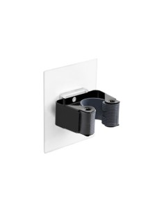 COLGADOR REMOVIBLE ADHESIVO ESCOBAS NEGRO