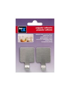 COLGADOR ADHESIVO ACERO INOXIDABLE 2 UNID 2