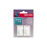 GANCHO ADHESIVO BLANCO 2 UNIDADES ACERO INOX