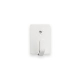 GANCHO ADHESIVO BLANCO 4 UNIDADES ACERO INOX
