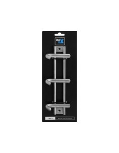 COLGADOR PARED ACERO INOXIDABLE 3 GANCHOS 2