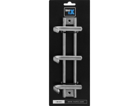 COLGADOR PARED ACERO INOXIDABLE 3 GANCHOS