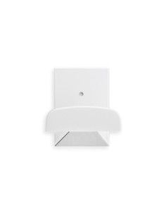 COLGADOR ADHESIVO BLANCO BASE ACERO INOXIDABLE