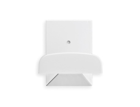 COLGADOR ADHESIVO BLANCO BASE ACERO INOXIDABLE