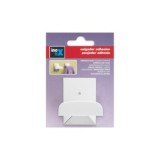 COLGADOR ADHESIVO BLANCO BASE ACERO INOXIDABLE