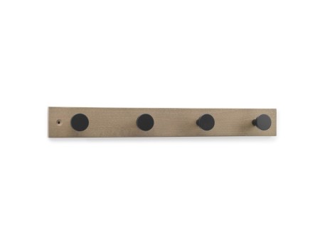COLGADOR MADERA HAYA 4 POMOS CERTIFICADO PEFC