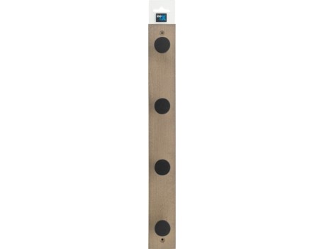 COLGADOR MADERA HAYA 4 POMOS CERTIFICADO PEFC