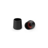 CONTERA EXTERIOR REDONDA D20MM CON ARANDELA NEGRA