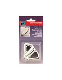 PINZA SUJETAMANTEL BLANCO PACK PARA MESA 2