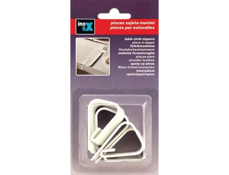 PINZA SUJETAMANTEL BLANCO PACK PARA MESA