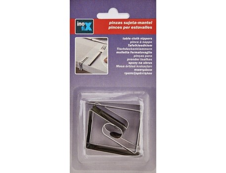 PINZA SUJETAMANTEL ACERO INOXIDABLE METALICA