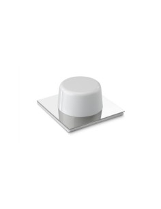 TOPE ADHESIVO PUERTA BASE ACERO BLANCO