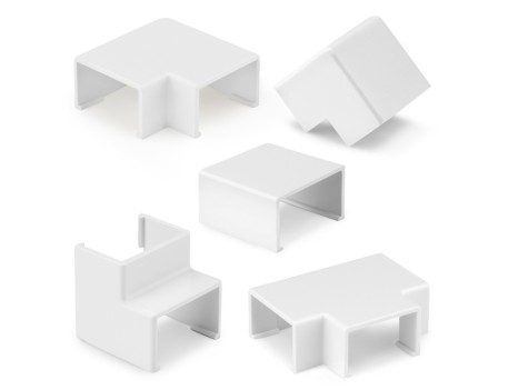 BLISTER 7 ACCESORIOS CANALETA 25X16MM BLANCO