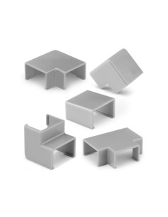 BLISTER 7 ACCESORIOS CANALETA 16X10MM GRIS METÁLICO