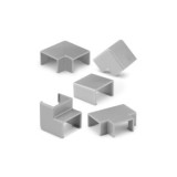 BLISTER 7 ACCESORIOS CANALETA 16X10MM GRIS METÁLICO