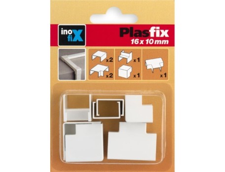 BLISTER 7 ACCESORIOS CANALETA 16X10MM SURTIDO BLANCO