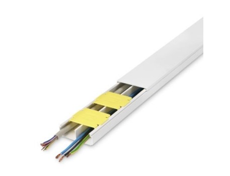 CANALETA 53X20MM BLANCO CON SEPARADOR INTERIOR