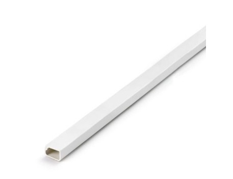 CANALETA ADHESIVA 12X7MM BLANCA TAPA BISAGRA 2M