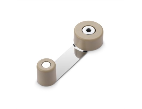 TOPE RETENEDOR GIRATORIO METÁLICO BEIGE ADHESIVO