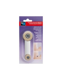 TOPE RETENEDOR GIRATORIO METÁLICO BEIGE ADHESIVO 2