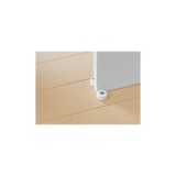 TOPE RETENEDOR GIRATORIO METÁLICO BLANCO ADHESIVO