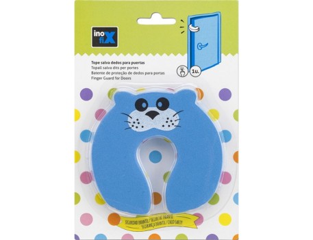 TOPE SALVADEDOS PUERTA AZUL CON FIGURA ANIMAL