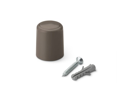 TOPE PUERTA CON TORNILLO MARRÓN PACK 2 UDS