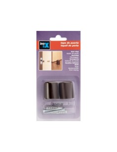 TOPE PUERTA CON TORNILLO MARRÓN PACK 2 UDS 2