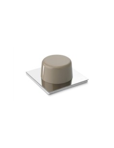 TOPE PUERTA ADHESIVO BEIGE BASE METÁLICA 2 UDS