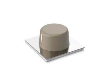 TOPE PUERTA ADHESIVO BEIGE BASE METÁLICA 2 UDS