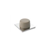 TOPE PUERTA ADHESIVO BEIGE BASE METÁLICA 2 UDS