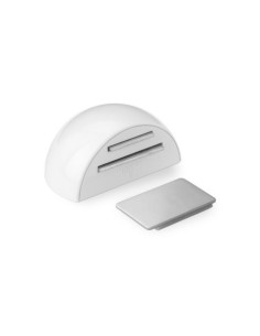RETENEDOR MAGNÉTICO ADHESIVO BLANCO PARA PUERTA
