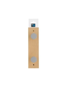 COLGADOR PARED MADERA HAYA 2 POMOS NATURAL 2