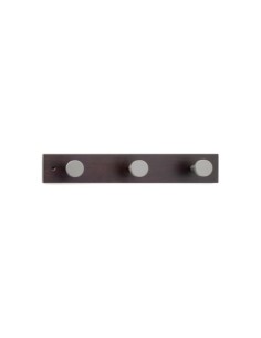 COLGADOR PARED MADERA HAYA 3 POMOS WENGUÉ