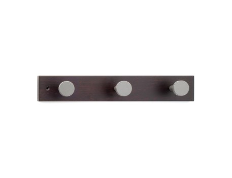 COLGADOR PARED MADERA HAYA 3 POMOS WENGUÉ