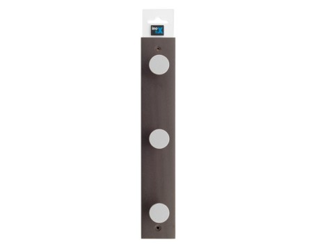 COLGADOR PARED MADERA HAYA 3 POMOS WENGUÉ