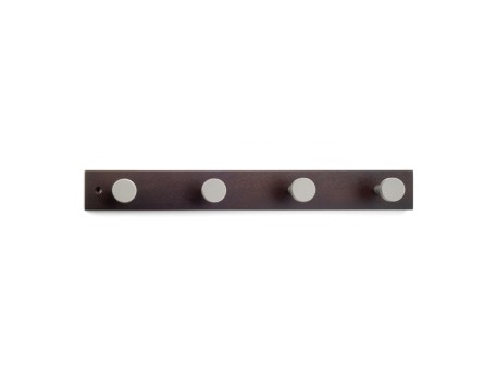 COLGADOR PARED MADERA HAYA 4 POMOS WENGUÉ