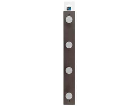 COLGADOR PARED MADERA HAYA 4 POMOS WENGUÉ
