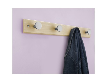 COLGADOR PARED MADERA HAYA 4 POMOS WENGUÉ