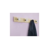 COLGADOR PARED MADERA HAYA 4 POMOS WENGUÉ