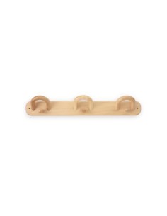 COLGADOR PARED MADERA HAYA 3 GANCHOS DOBLES