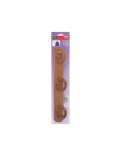 COLGADOR PARED MADERA SAPELLY 3 GANCHOS 2