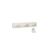 COLGADOR FRESNO 3 POMOS TEXTURA BLANCO