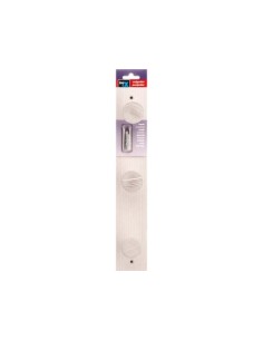COLGADOR FRESNO 3 POMOS TEXTURA BLANCO 2