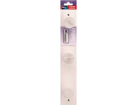 COLGADOR FRESNO 3 POMOS TEXTURA BLANCO