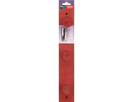 COLGADOR FRESNO 3 POMOS TEXTURA ROJO