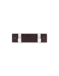 COLGADOR PARED MADERA HAYA 2 GANCHOS WENGUÉ